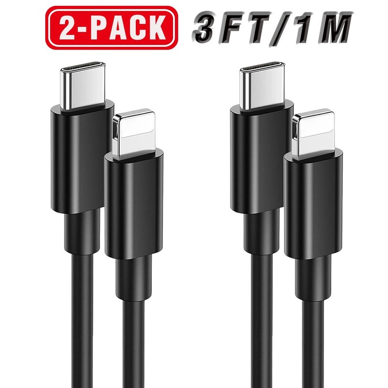 2x Fast Charging Cord USB-C Charger Cable For iPad 9 8 7 6 5 Mini 5 4 3 Air 3 2