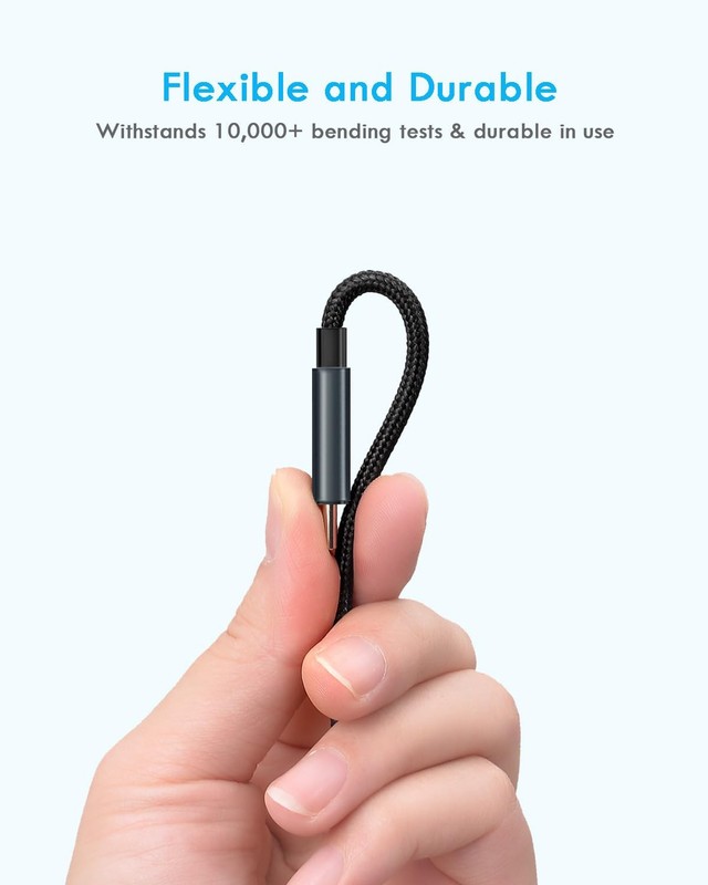 2 PCS Multi Charging Cable 5 In 1 4FT USB C/A To TypeC/Micro Nylon Braided gallery