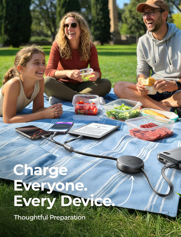 Multi Charging Cable, 3 in 1 Retractable Charging Cable, Retractable Car Charger gallery