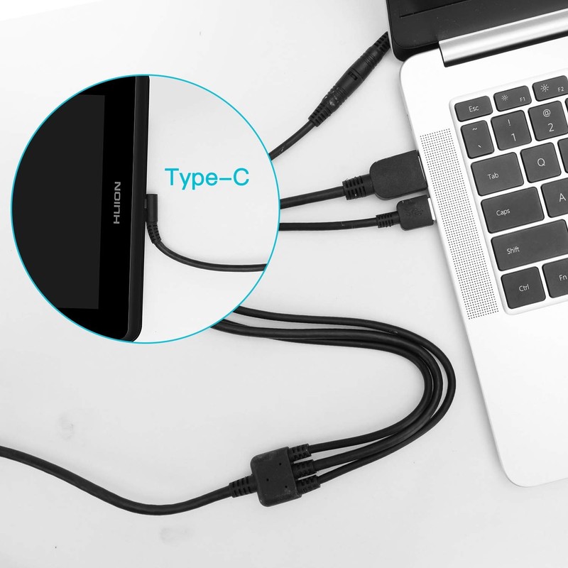 HUION 3-in-1 Cable for KAMVAS Pro 16 Pro 13 GT-133 and Pro 12 GT-116 Graphics Dr gallery