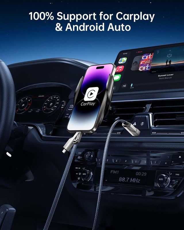 CarPlay & Android Auto Compatible Charger, 5FT Cable gallery