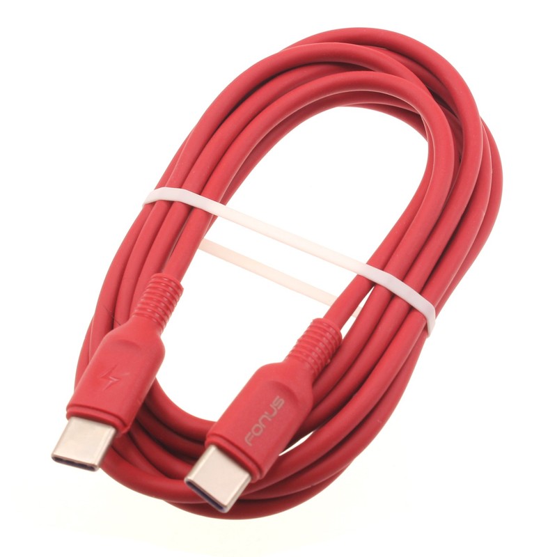 For Samsung Galaxy S20/S21/S22 – Red 6ft Long Cable USB-C to Type-C PD Fast