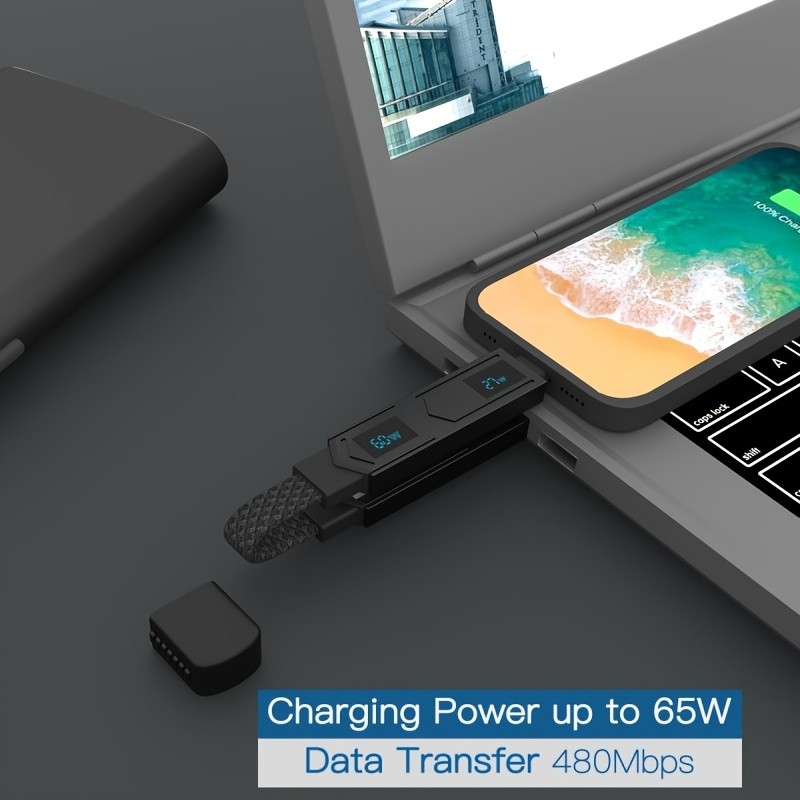 Compact Portable High-Speed Versatile Strong Adaptive 4-in-1 Fast Charging Cable gallery