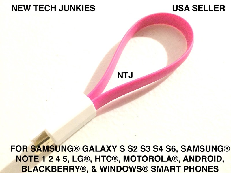 MAGNETIC Magnet CHARGER 8″ flat MICRO USB data Cable for SAMSUNG GALAXY S4 S6 S7