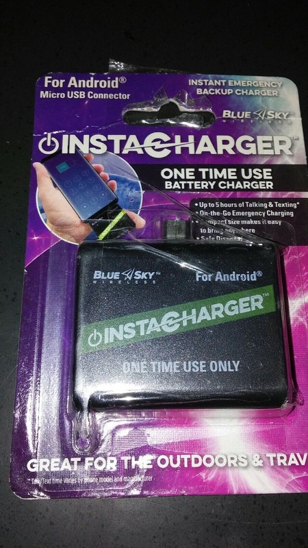 2 Android Instacharger Micro USB Connector One-Time Use LOT of 2 gallery
