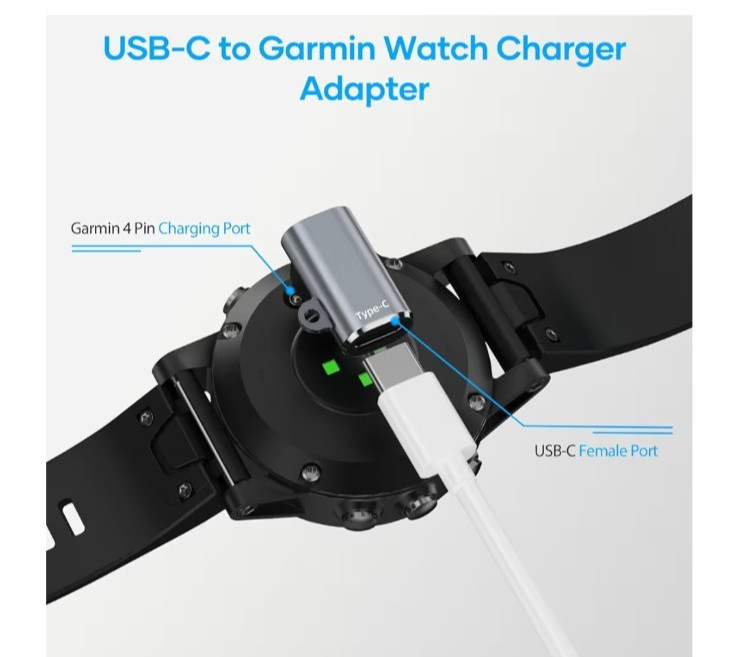 USB C to Garmin Watch Charger Cable Adapter 4-Pack,Type-C Garmin Charging Cord A gallery