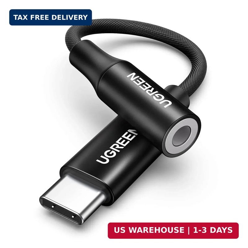 UGREEN USB C to 3.5mm Audio Adapter Type C to Headphone Aux Jack Dongle 24bit/96