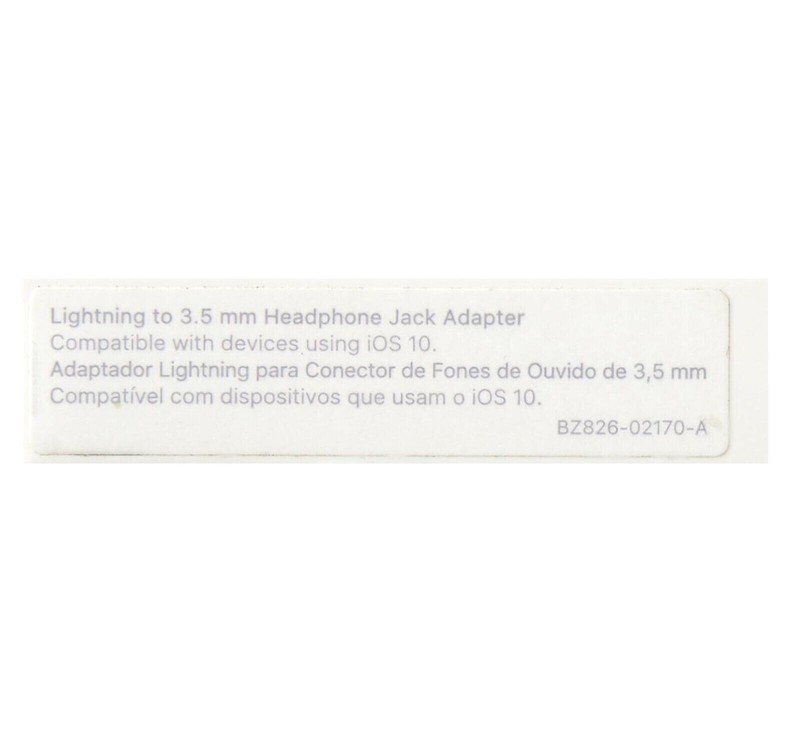 OEM Apple Lightning to Headphone 3.5mm Jack Adapter - White MMX62AM/A gallery