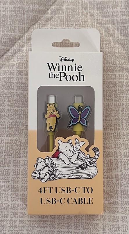 USB C To USB C Fast Charging Cable Winnie The Pooh & Butterfly Disney New gallery