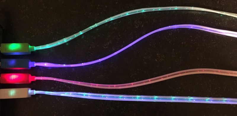 FLAT FLOW LIGHT-UP 3FT LED el USB charger power cable FOR Apple iPhone 6 plus 5s gallery