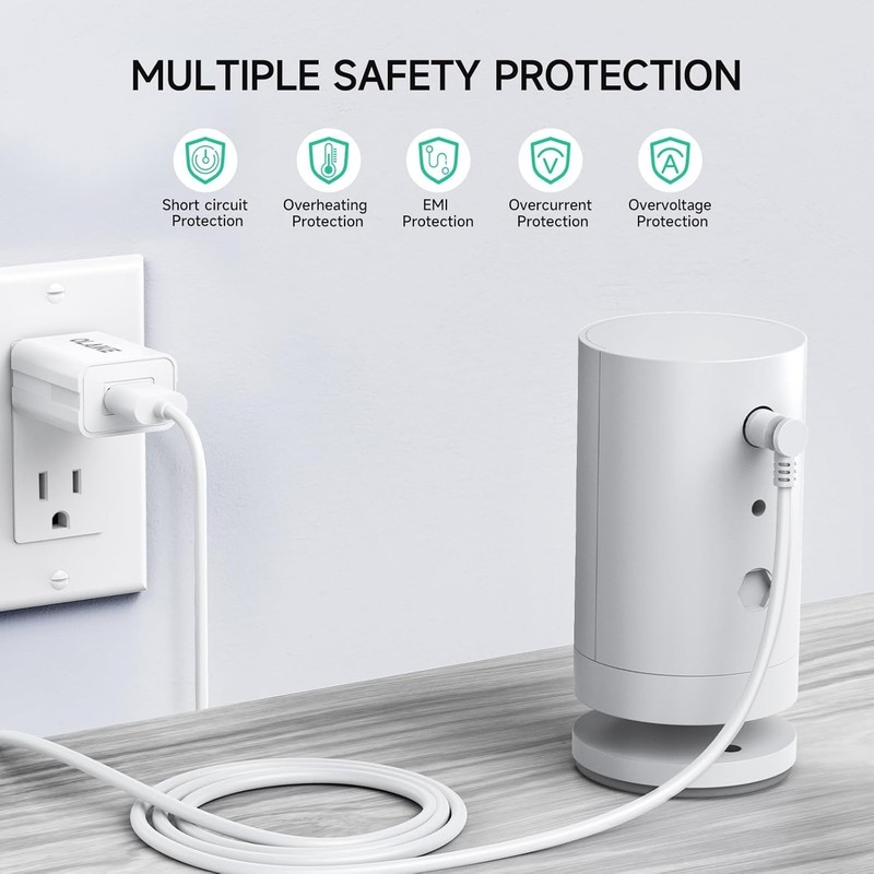Weatherproof 8m DC Power Adapter for Ring Stick Up Cam - Safe Charging Essential gallery