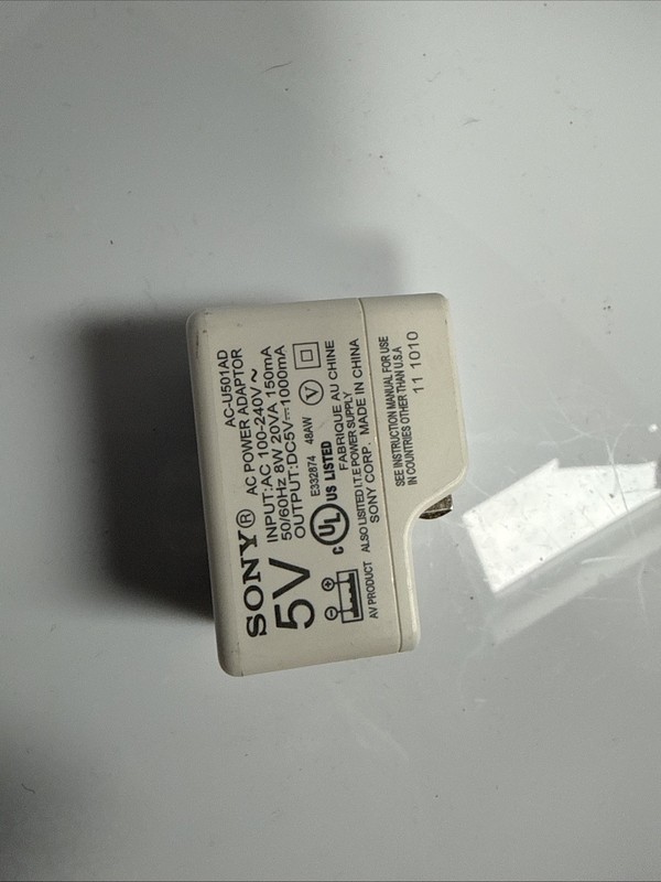 Sony USB Charging AC Power Adapter, model AC-U501AD Ipod iPhone Folding Plug gallery