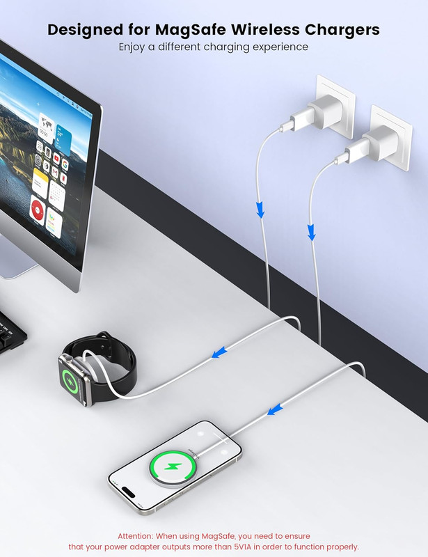 USB to USB C Adapter 2 Pack, USB C Female to a Male Car Charger for Iphone 16 15 gallery