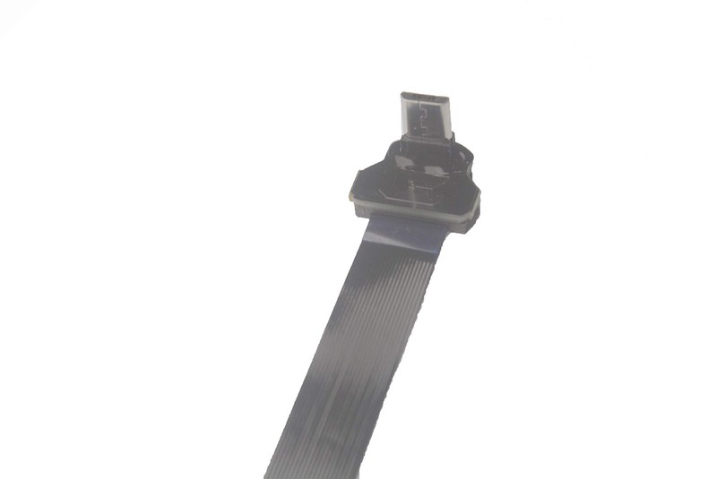Micro USB Male to Female 90 Degree Angled Cable Black 10cm Extender Cord gallery
