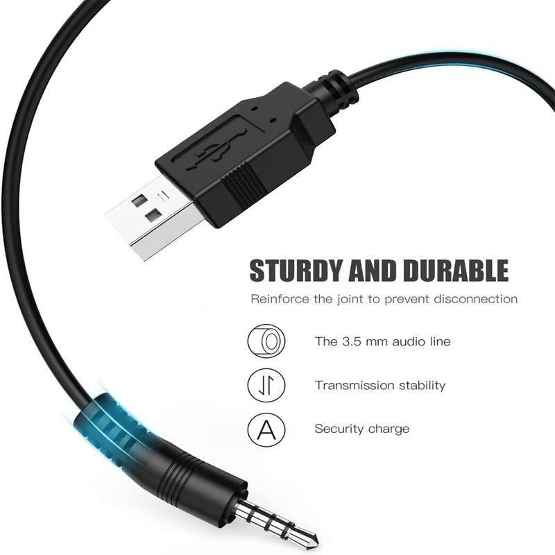 Versatile 3.5mm Male AUX to USB Cable Adapter - Perfect for All Audio Devices gallery