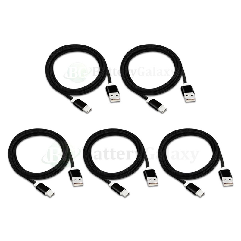 5X USB Type C 6′ Braided Charger Cable Cord for Phone ZTE Axon 7 Mini/Grand X/X3