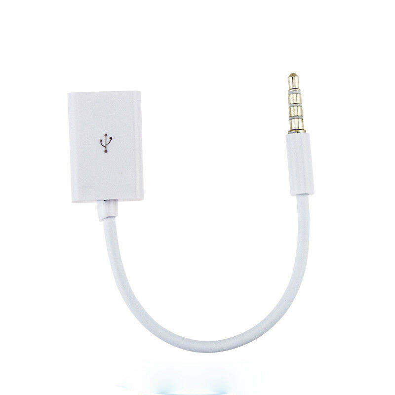 3.5mm Male AUX Audio Plug Jack to USB 2.0 Female Converter Adapter Cable Cord gallery