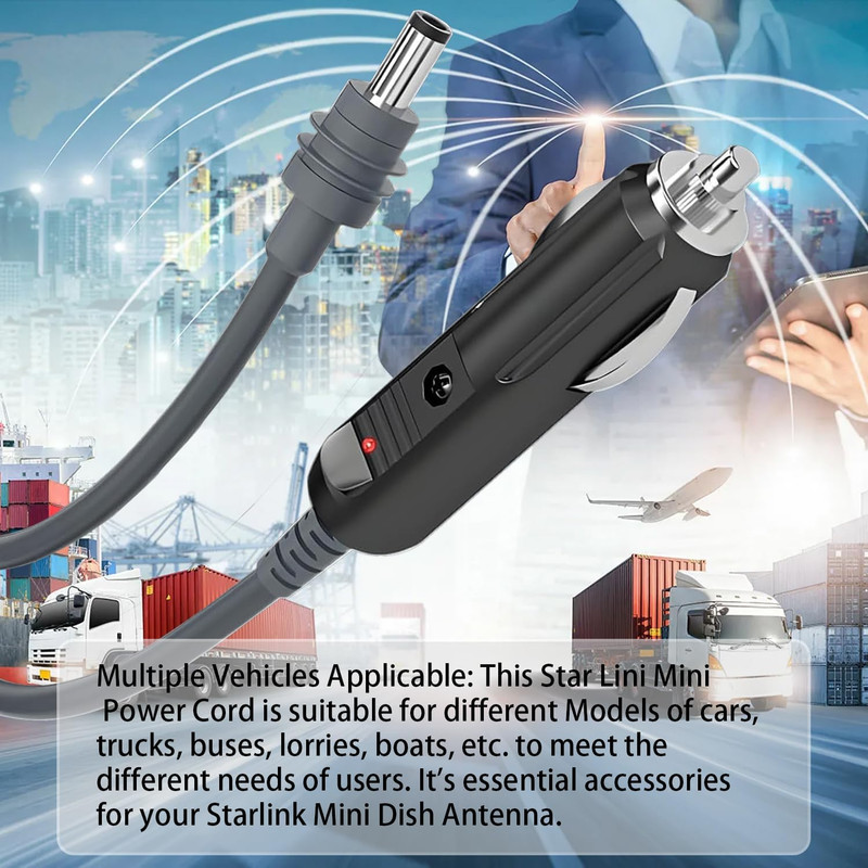 3 in 1 Starlink Mini Cable 10FT/ 3M, High-Speed USB C/Car Charger/Dc to DC,3 Cha gallery