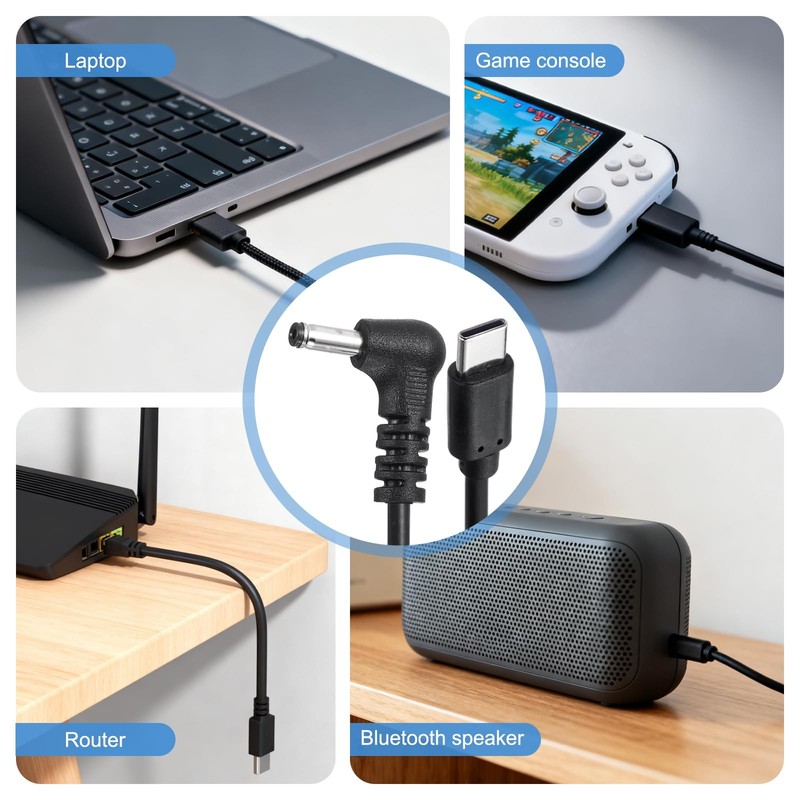 USB to DC Power Cable 9V 3A 27W 3.5x1.35mm 3.3ft USB to DC Barrel PD Trigger ... gallery