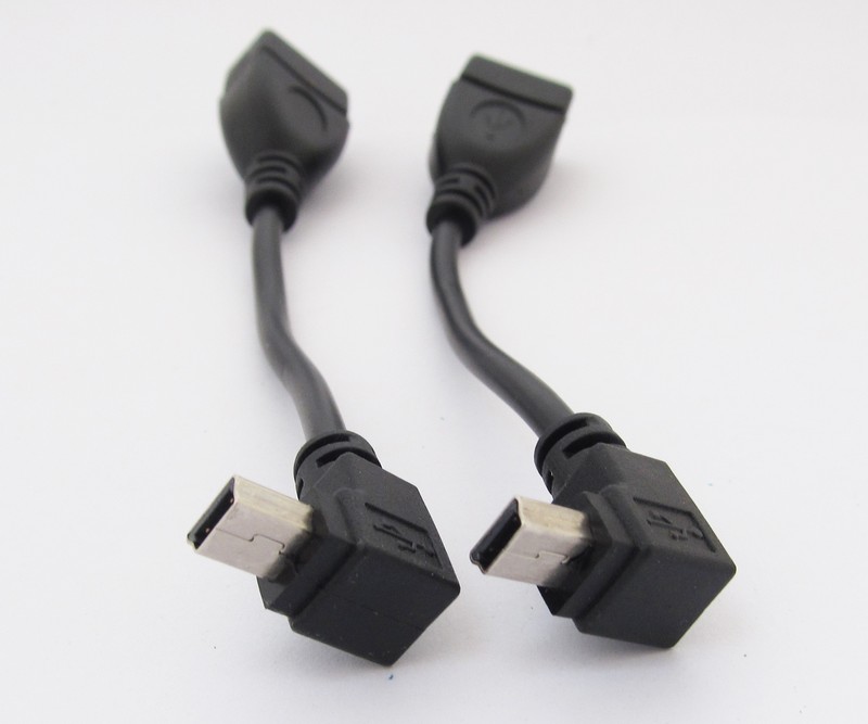5pcs UP Angle 90D Host OTG Adapter Cable Mini 5pin USB male to USB 2.0 Female gallery