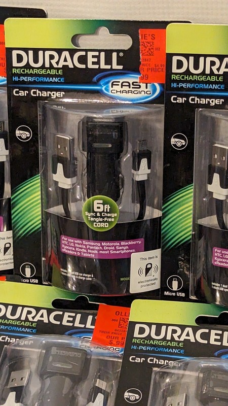 lot of 12 Duracell Car Charger- 6 ft Sync & Charge Cord-3.1 Amp Dual USB Ports gallery