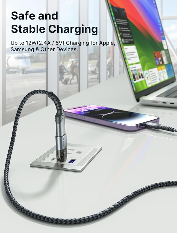 USB Data Blocker & USB C Data Blocker (4-Pack), Transparent Type a & Type C Data gallery