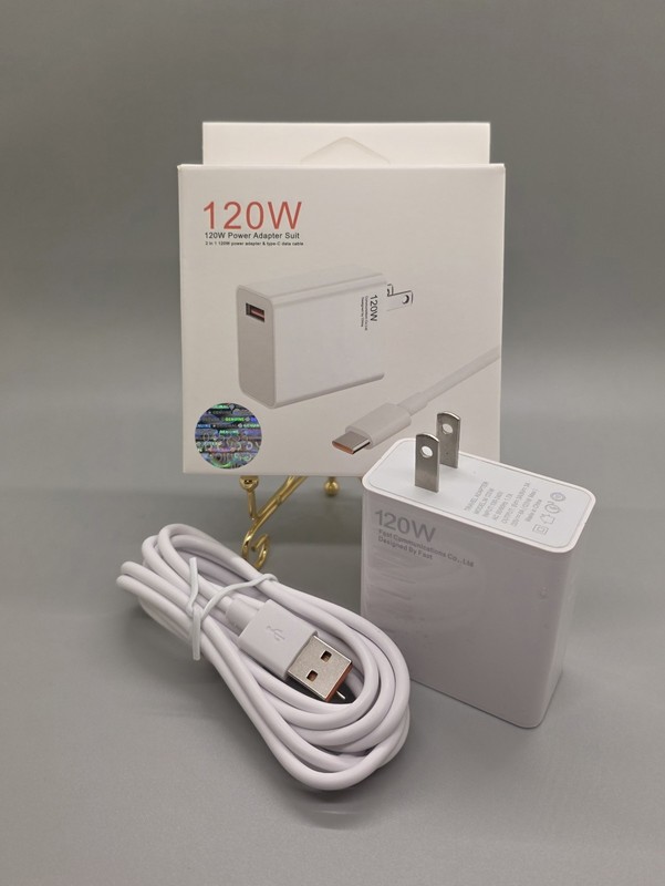 120W Super Fast Charger with 6ft USB to USB-C Charging Cable