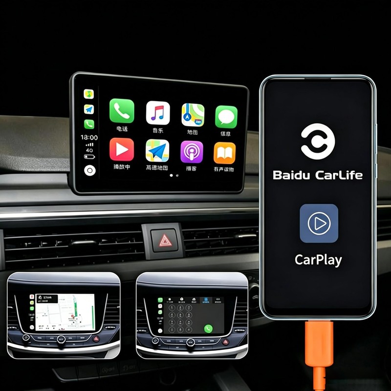 Orange iPhone 17/17E Car Carplay Cable for iPhone 17/16/15, 15/16/17 Pro Max ... gallery