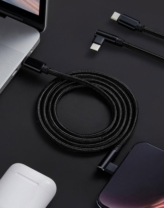 Cable Recharge USB C For 100W 5A Angled For One Plus 6/Samsung S9/S9 S8 Etc. gallery