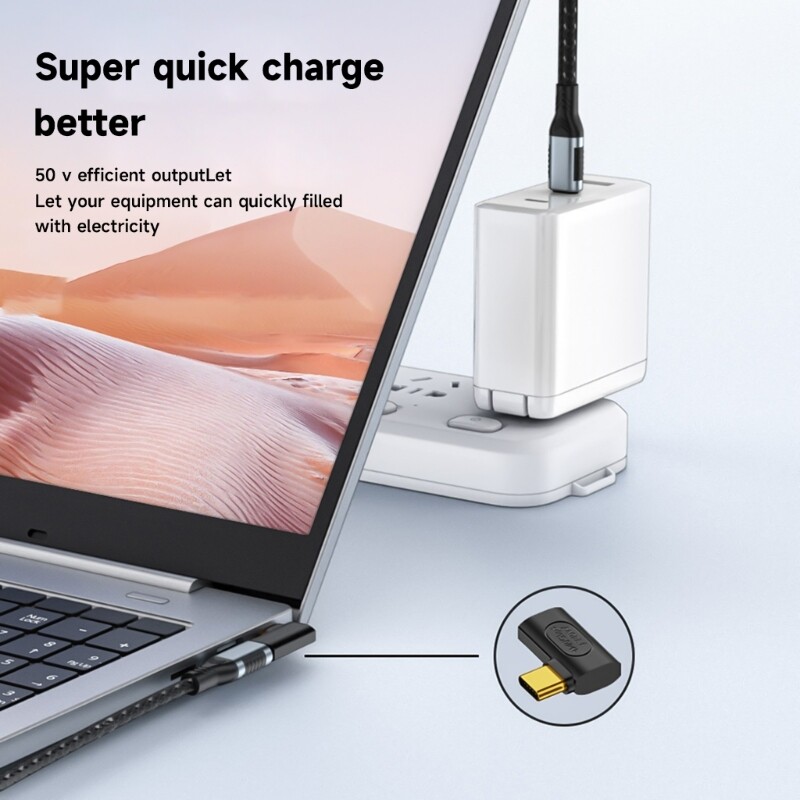 Type C Extender Male to Female Adapter 240W Power Delivery 40Gbps Data Transfer gallery