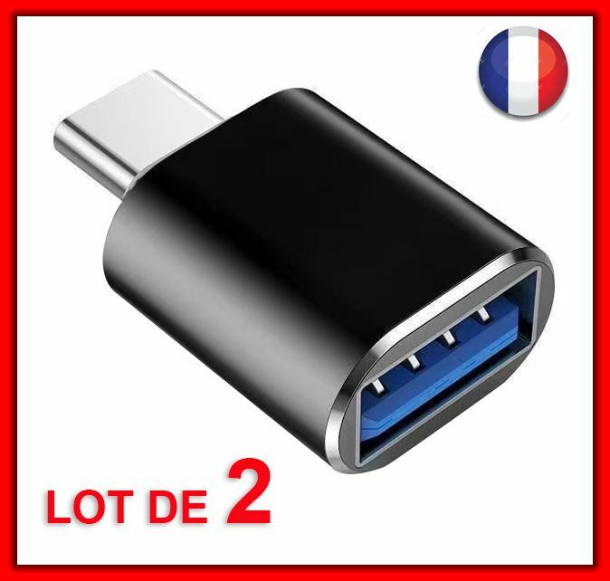 Lot 2 Mini USB C Type C Male For USB 3.1 Female OTG Adapter Fra