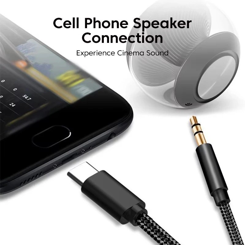 USB C to 3.5mm Aux Cable Audio Adapter Cord Car Speaker Headphone Jack Male 3.5 gallery