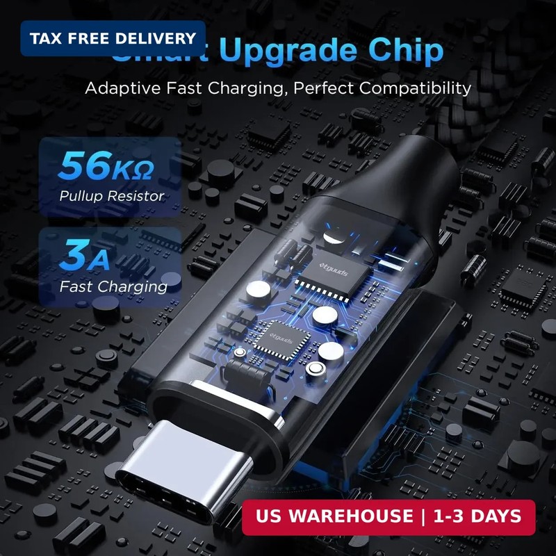 etguuds USB to USB C Cable 1ft, 2-Pack Short USB A to Type C Charger Cord Fast C gallery