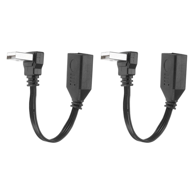 2 Pcs USB2.0 Extension Cable, 3.9 Inch UP Angle Male to Female Adapter
