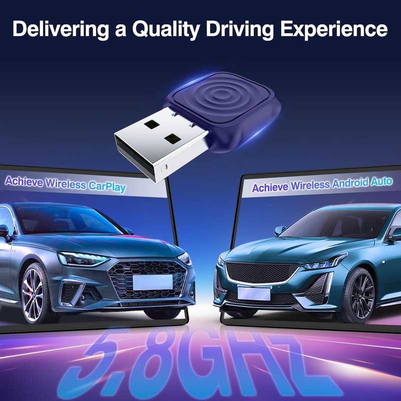 MiNi Ultra Wireless CarPlay & Android Auto Adapter - Plug & Play USB-A/USB-C ... gallery