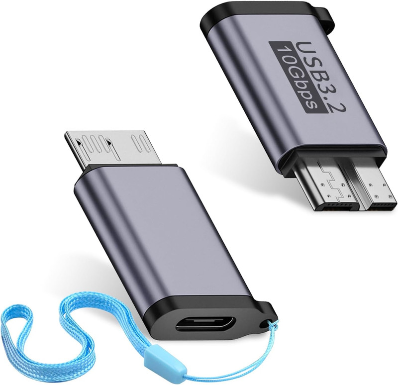 USB C to Micro B Adapter 10Gbps, USB C Female to Micro B Male Adapter, USB 3.2 G gallery