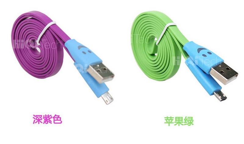 1M LED Light Flat Micro USB Charger Cable Data Sync Cord For Mobile Smart 18a26 gallery
