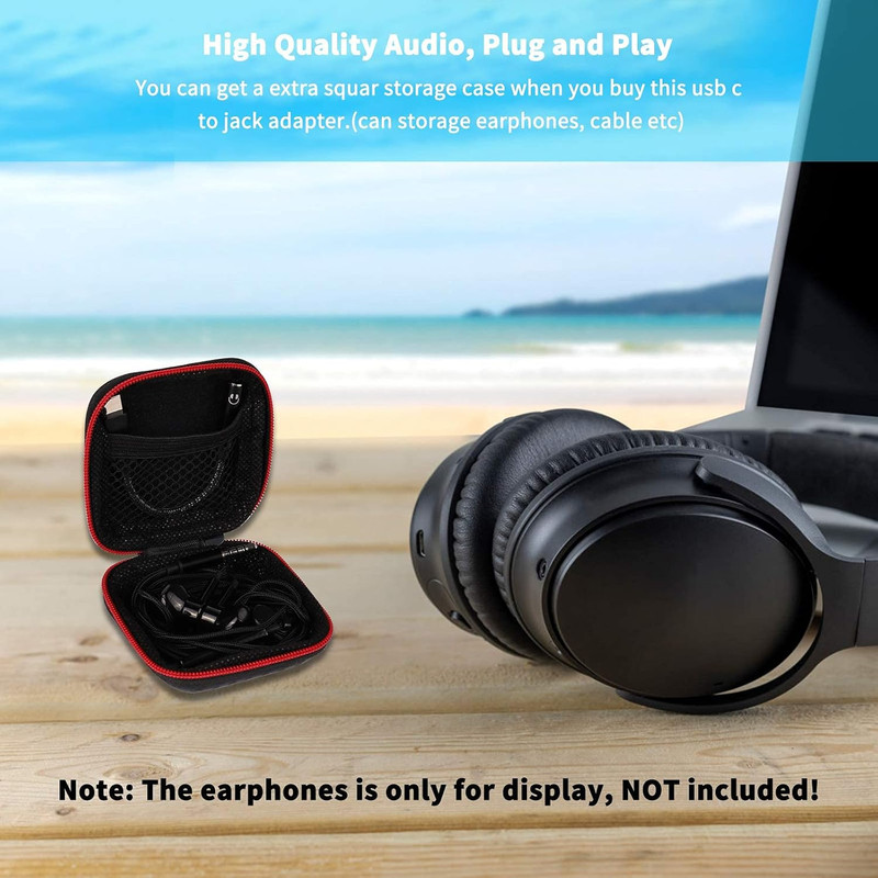 USB C to 3.5Mm Headphone Adapter, USB Type C Dongle Audio Jack Converter DAC Chi gallery