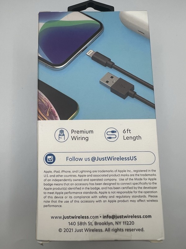 Just Wireless 6/5 ft MFi-Certified Lightning Cable - x2 gallery