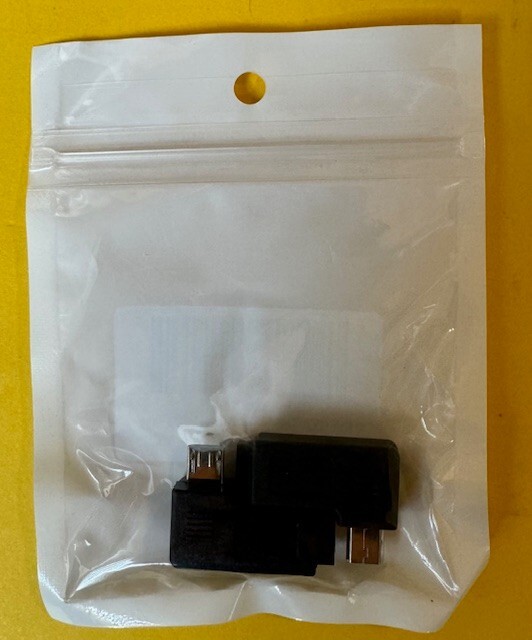 Pair 90 Degree Micro Left and Right Angle USB Female Plug Adapter Ships Free US gallery