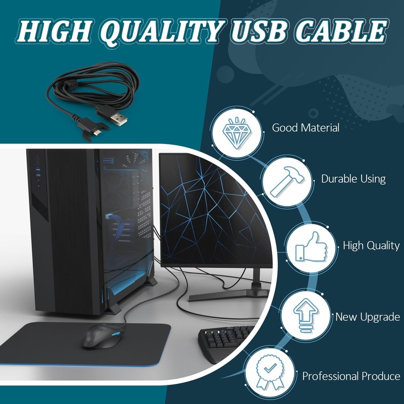 2PCS USB Charging Cable for Logitech G403 G703 G900 G903, G Wireless , G X Su... gallery