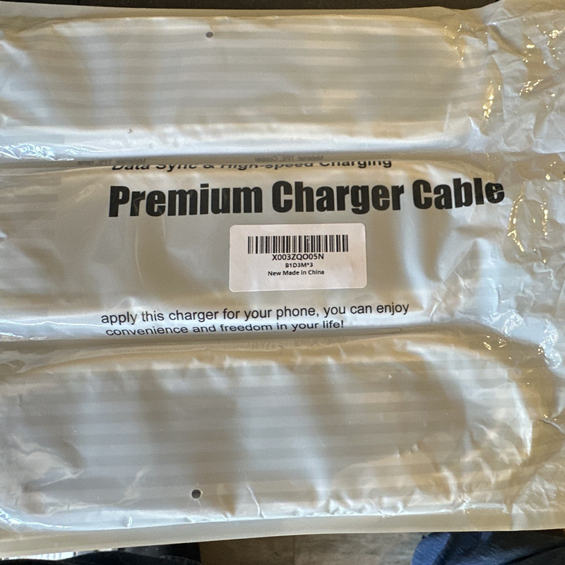 USB-C Charging & Data Sync Cable 10ft White for Universal Devices 3pk