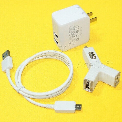 Quick Charge Dual USB Adapter & Type-C Cable Cable 1m for AT&T ZTE TREK 2 HD K88