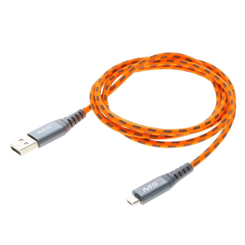 Mobilespec Shield MBSHV0413 Hivis 4ft Micro Cable Orange