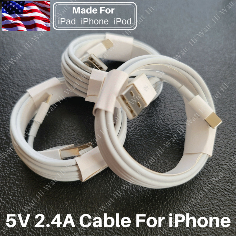 3X For Apple iPhone 12 11 XR 8 Fast Charging Cord USB Charger Data Cable 3Ft 6Ft