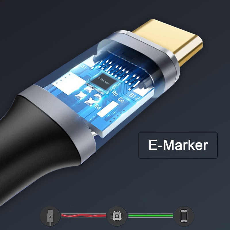 Chenyang 10Gbps 100W Data Cable 90 Degree Up Down Angled to Straight gallery