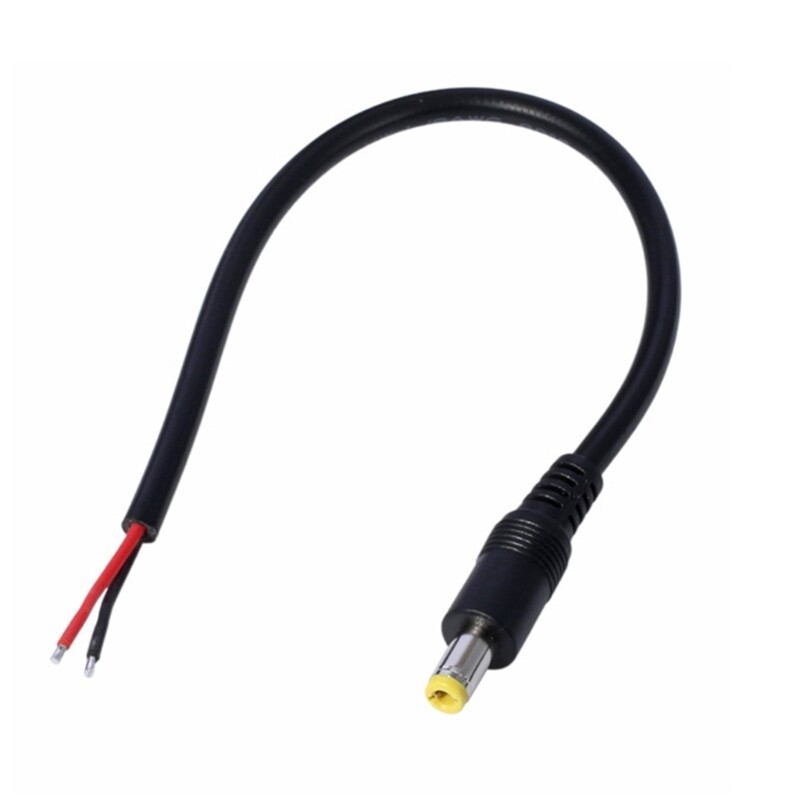 DC 5.5mm x 2.5mm Male Plug to Bare Wire Open End Power Supply Cable 9.84in gallery