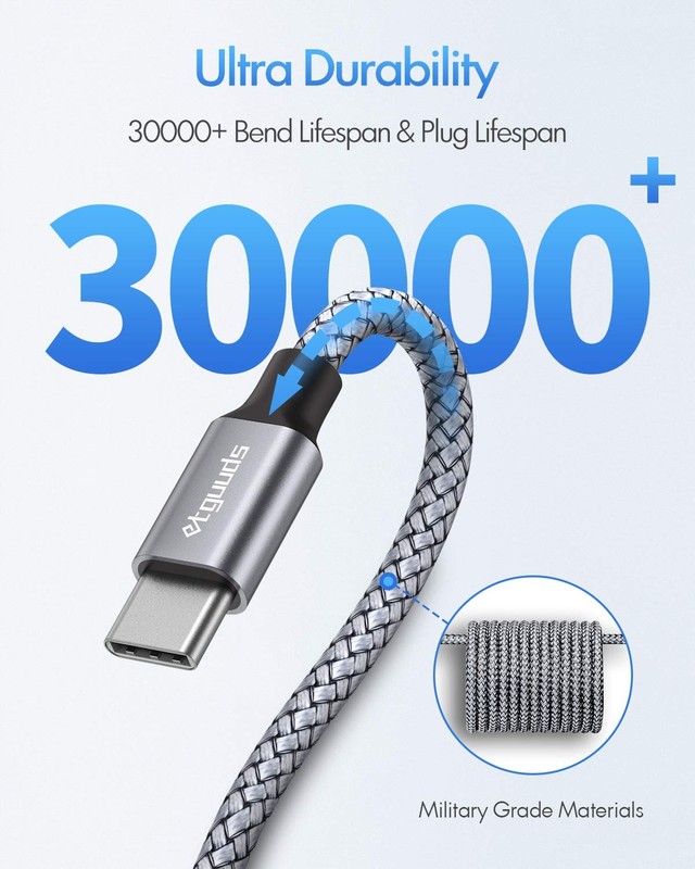 USB C to USB C Cable 2ft, 2-Pack 60W USBC to USBC Cord, Type C to C Charger C... gallery
