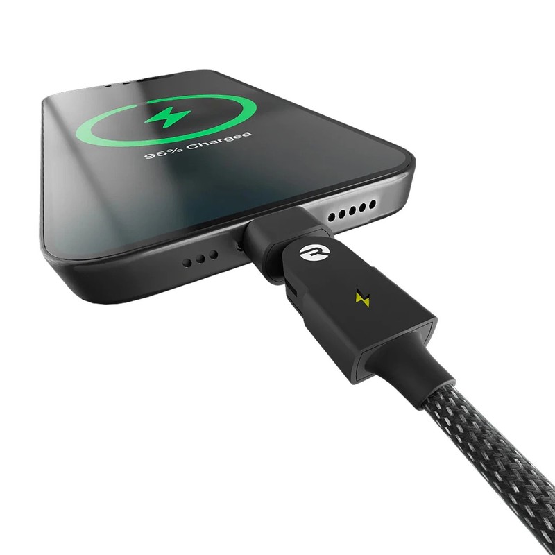 Raycon® Magic Spin 100Watt USB-C® to USB-C® Charge and Sync Cable 3.3 Ft.- Mint gallery