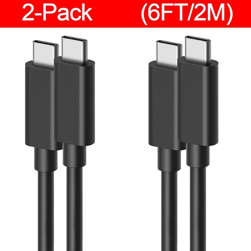 3/6ft USB-C to USB-C Fast Charging Cable Type C Cord For Samsung Note 20 10+ 9 8